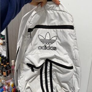 Adidas White Backpack with Black Details